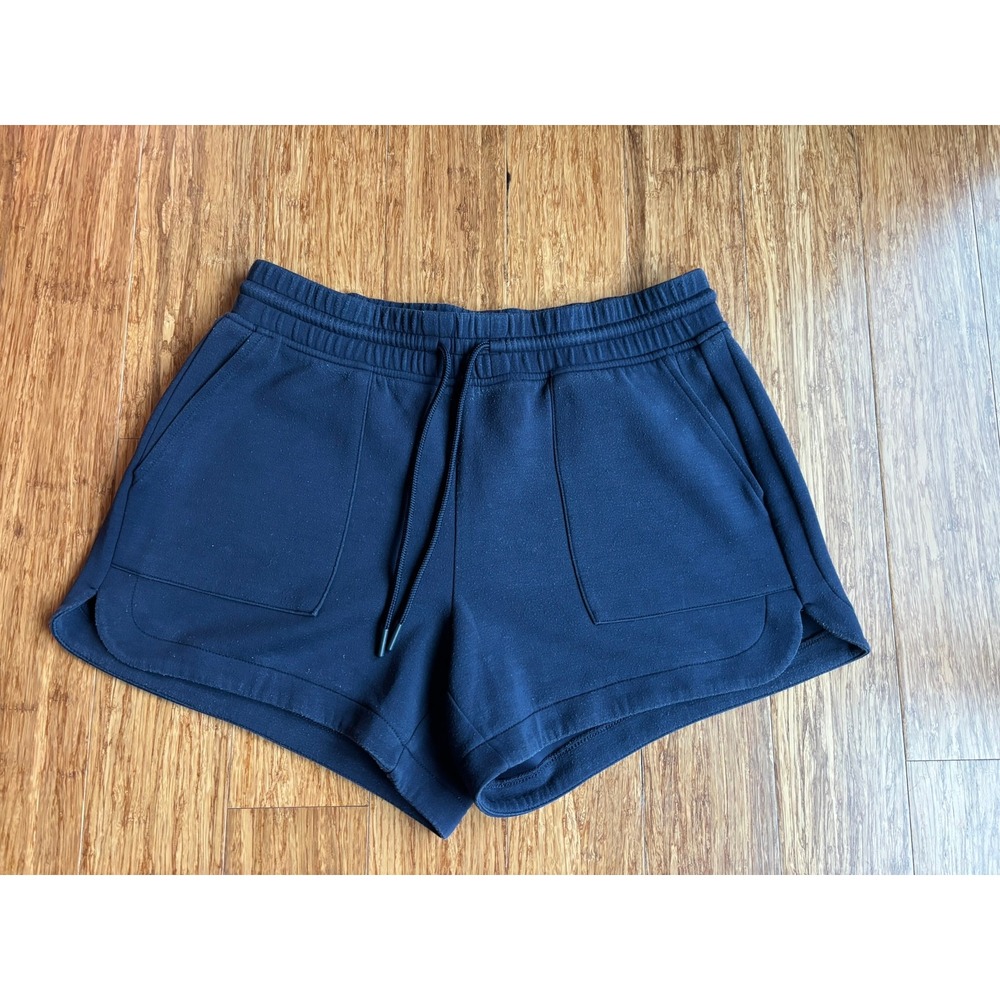 Quince CloudComfort High Rise Sweatshorts Navy Sz M Women Shorts